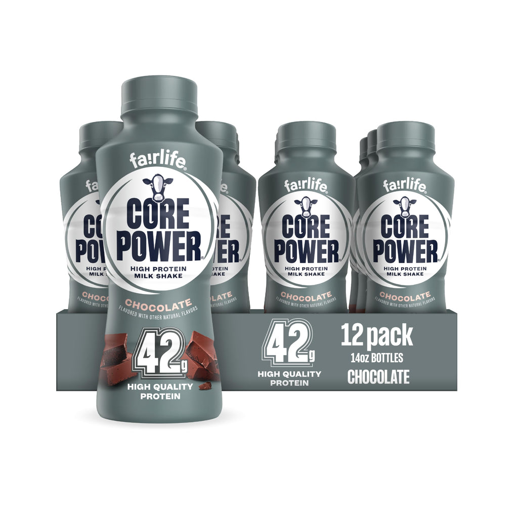 Core Power Elite High Protein Shake, Chocolate, 42g Bottle, 14oz, 12 Pack